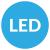 Rampe lumineuse extra-plate LED bleue 950 mm